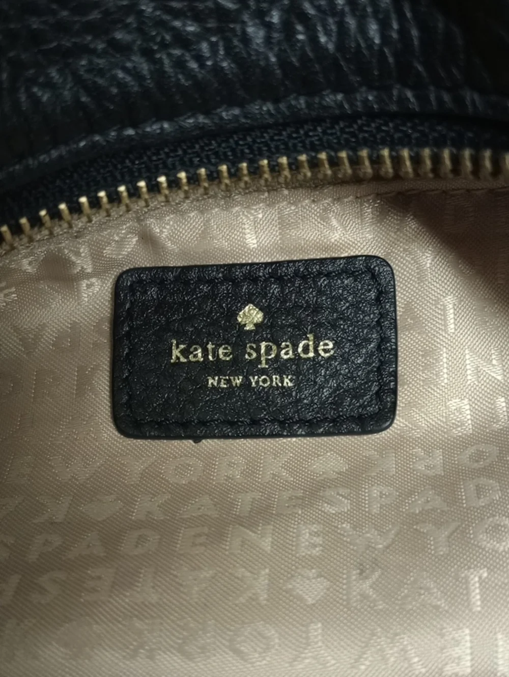 🖤 KATE SPADE BLACK LEATHER SHOULDER BAG WITH GOLD HARDWARE